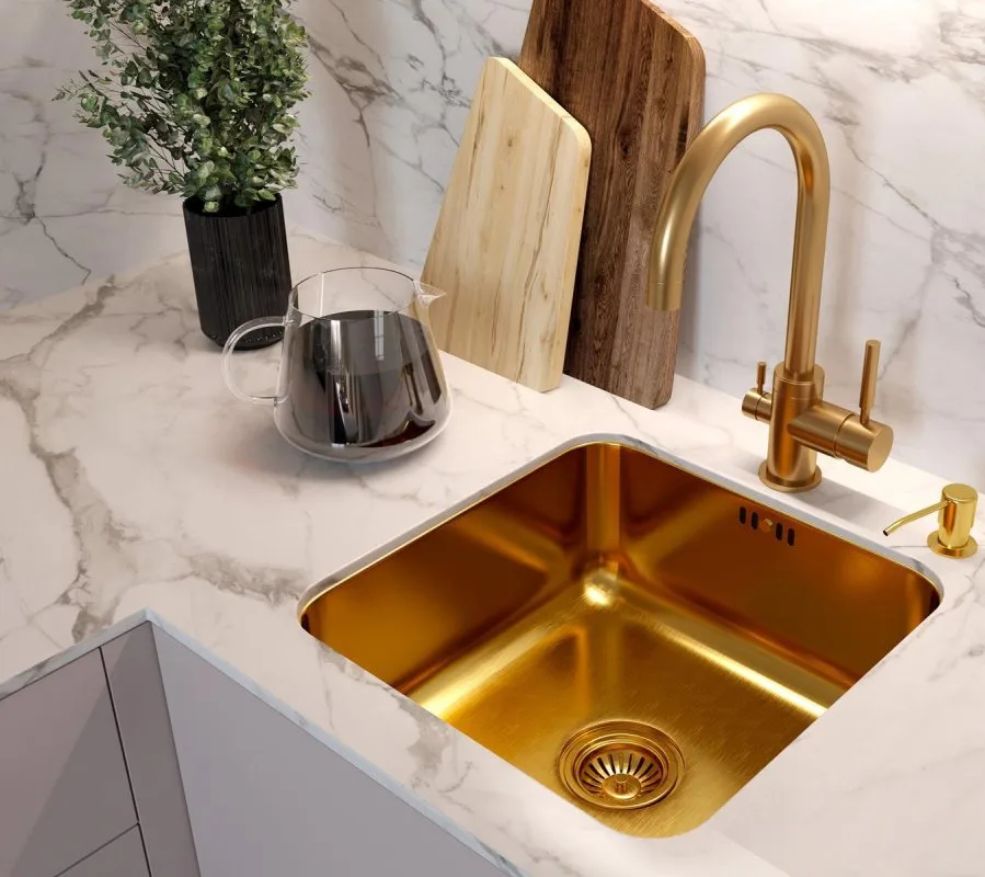 Мойка кухонная Emar PVD EMB-127A PVD Nano Golden Sancos — официальный сайт