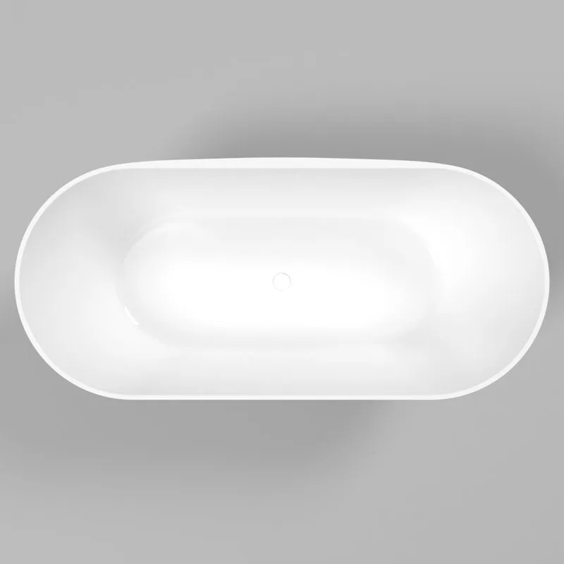 Ванна из искусственного камня WHITECROSS Coral X 170x75 см, отдельностоящая, белая, овальная, с донн Sancos — официальный сайт