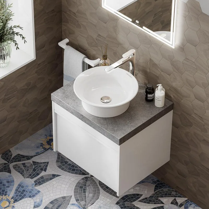Тумба под раковину без столешницы KERAMA MARAZZI Modula 60 подвесная, белая глянцевая Sancos — официальный сайт