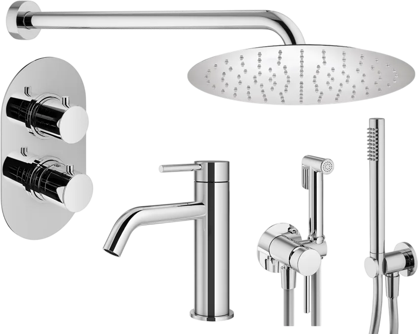 Комплект для ванной Plumberia Selection Ixo KITZXOT18CR53 С ВНУТРЕННЕЙ ЧАСТЬЮ, хром Sancos — официальный сайт