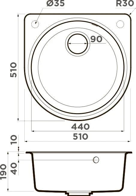 Мойка кухонная Omoikiri Akegata 51 Leningrad grey Sancos — официальный сайт