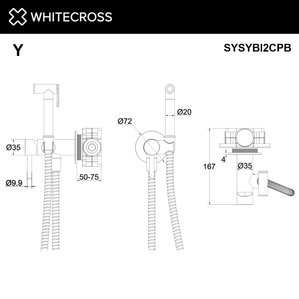 Гигиенический душ WHITECROSS Y SYSYBI2CPB брашированная медь Sancos — официальный сайт