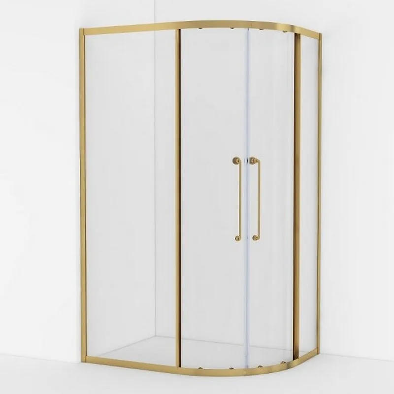 Душевой уголок Cezares Relax RELAX-304-RH-2-120/90-C-BORO 120x90, профиль брашированное золото Sancos — официальный сайт
