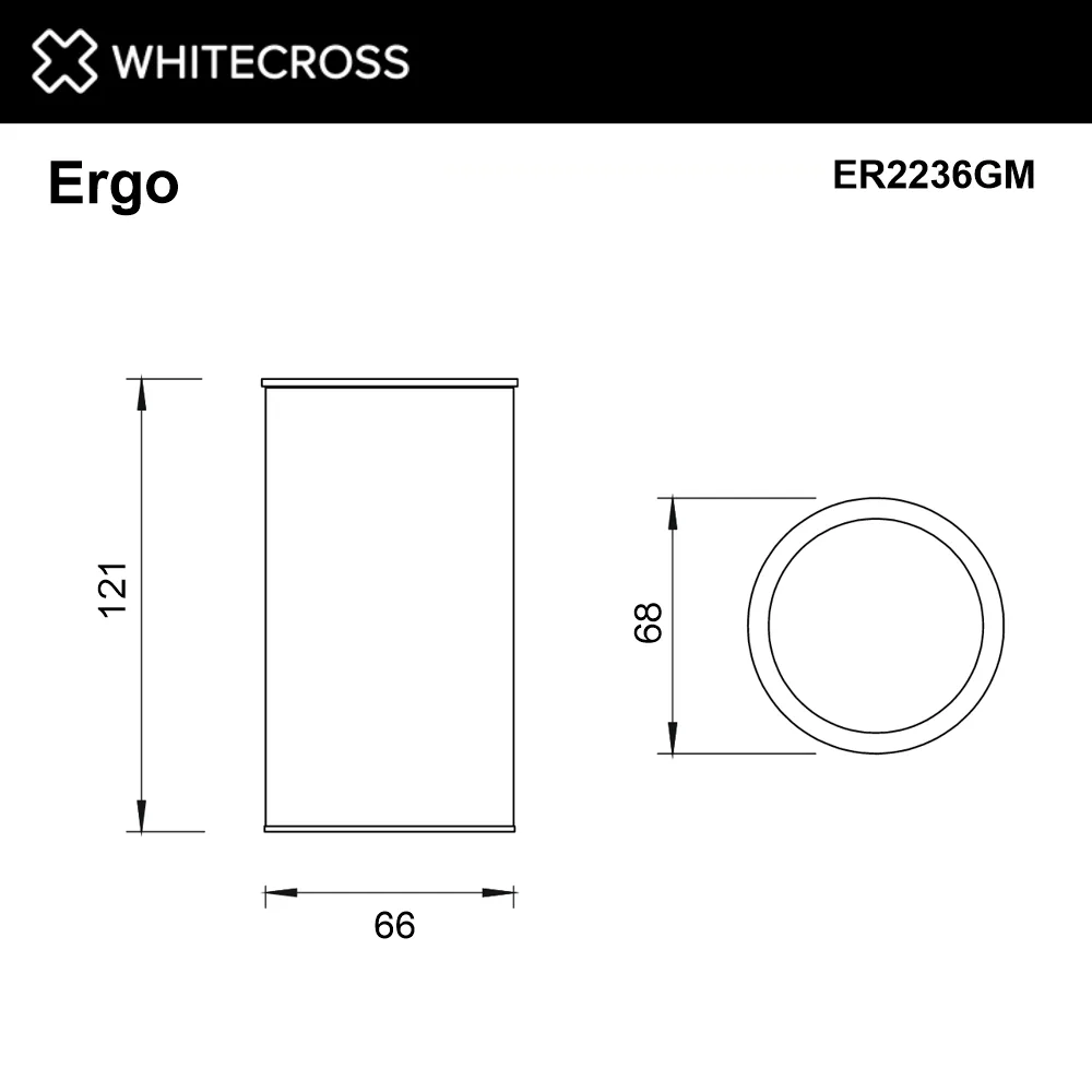 Стакан WHITECROSS Ergo ER2236GM оружейная сталь Sancos — официальный сайт
