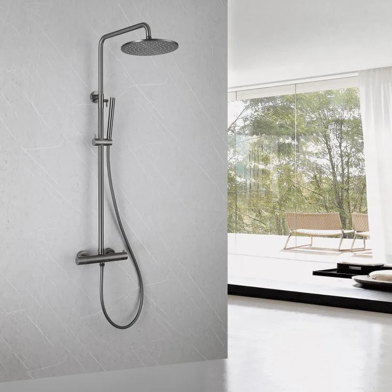 Душевая стойка Abber Wasser Kreis AF8160NG, никель Sancos — официальный сайт