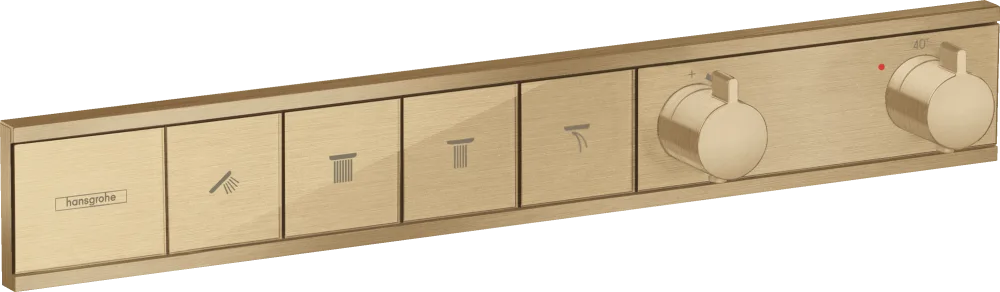Термостатический смеситель встраиваемый Hansgrohe RainSelect 15382140, для душа, шлифованная бронза Sancos — официальный сайт
