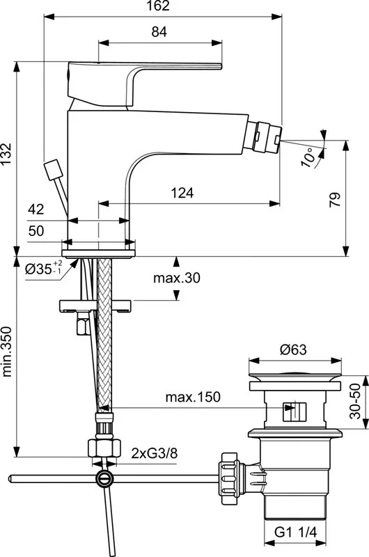 Смеситель для биде Ideal Standard Cerafine D BC492AA хром Sancos — официальный сайт