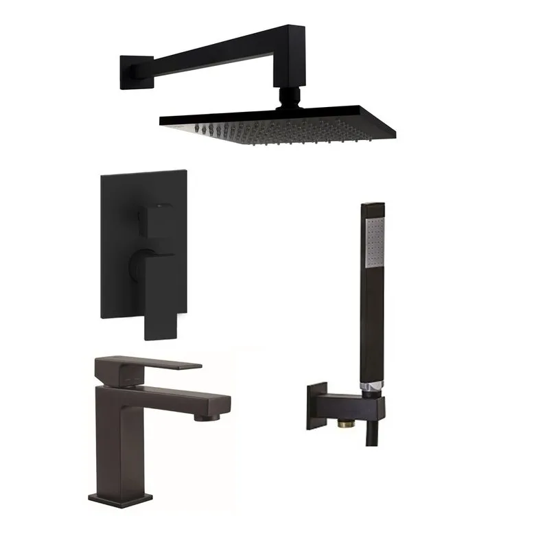 Комплект для ванной Paffoni Light KITEL018NO071 С ВНУТРЕННЕЙ ЧАСТЬЮ, черный матовый Sancos — официальный сайт