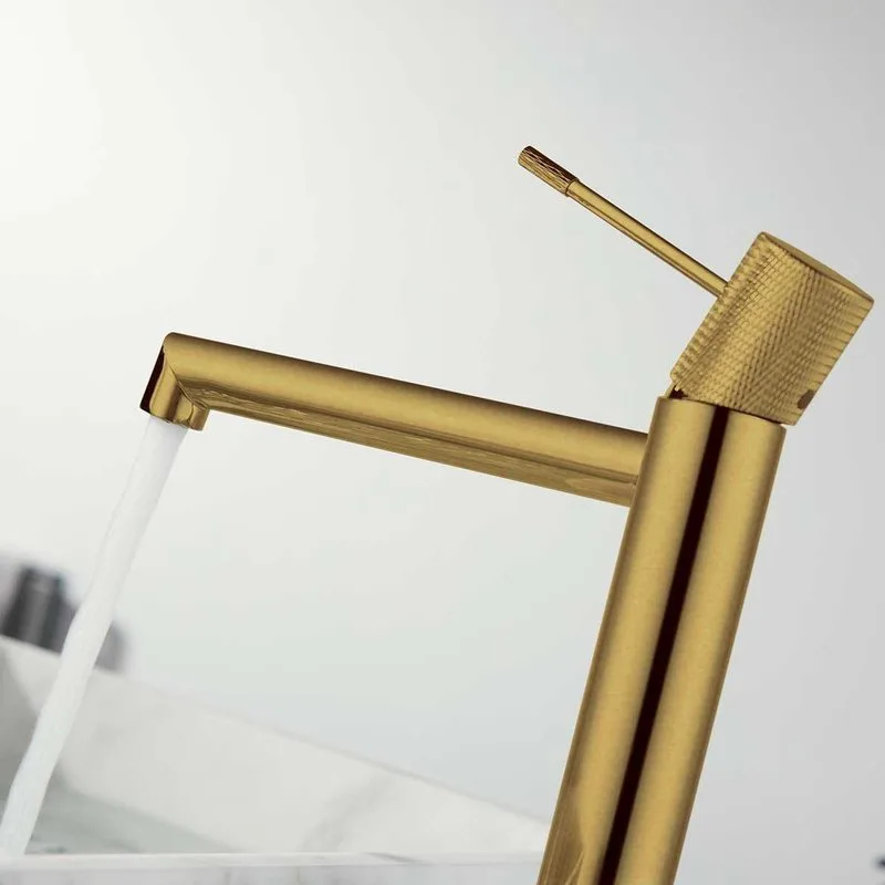 Смеситель для раковины Vincea Desire VBF-1D2BG брашированное золото Sancos — официальный сайт