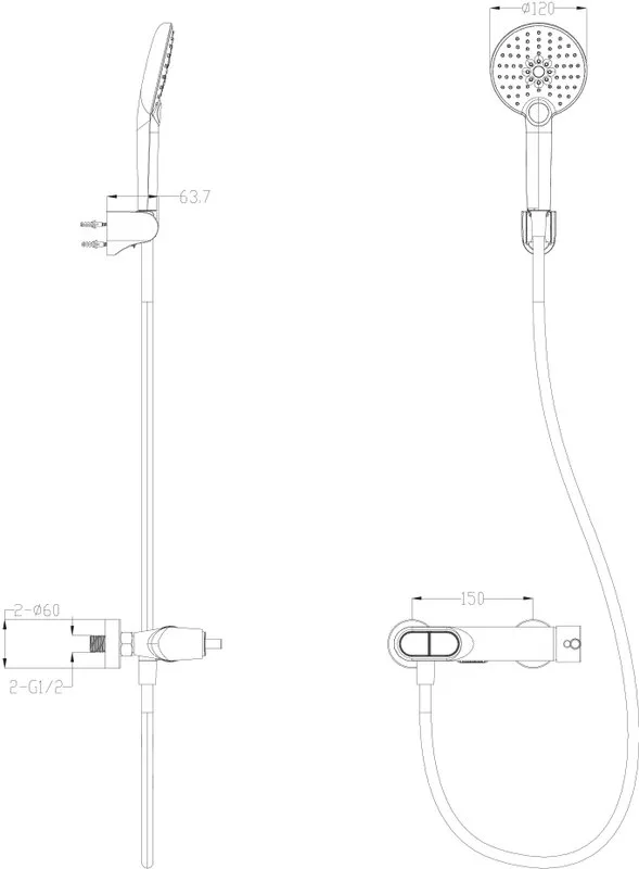 Смеситель для ванны с душем Wonzon & Woghand WW-A30902-MW, матовый белый Sancos — официальный сайт