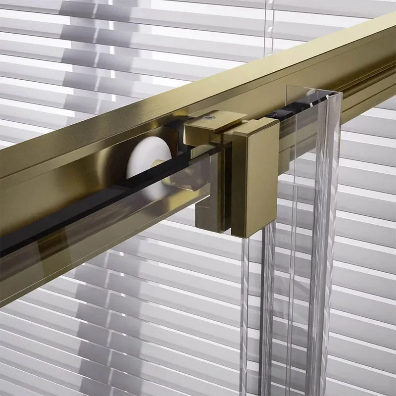 Душевой уголок Veconi Premium Trento PTC-20G 100x80, профиль брашированное золото, стекло прозрачное Sancos — официальный сайт