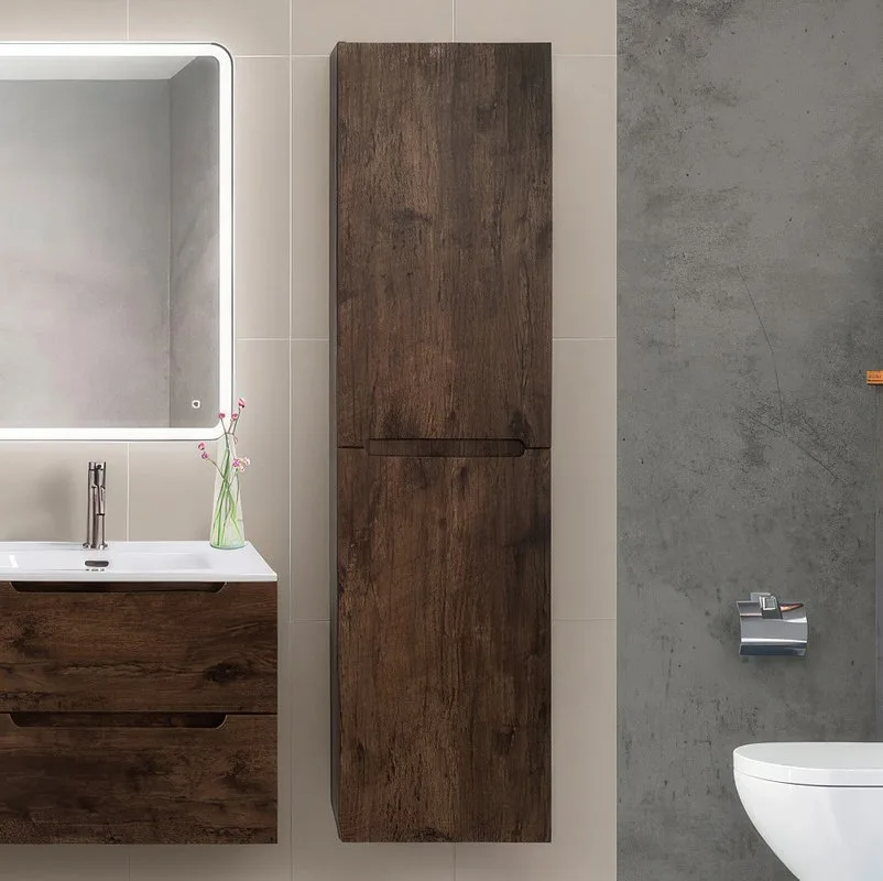 Шкаф-пенал для ванной BelBagno Etna 40 R rovere moro Sancos — официальный сайт