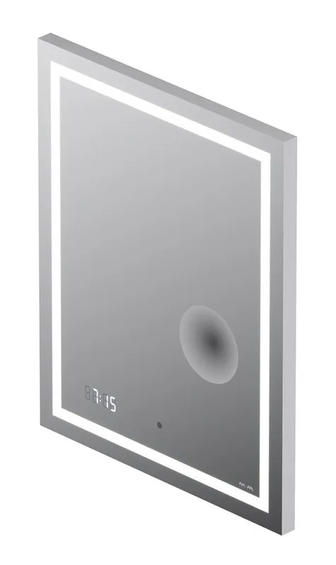 Зеркало AM.PM Gem 55 с LED-подсветкой, часами и косметическим зеркалом Sancos — официальный сайт
