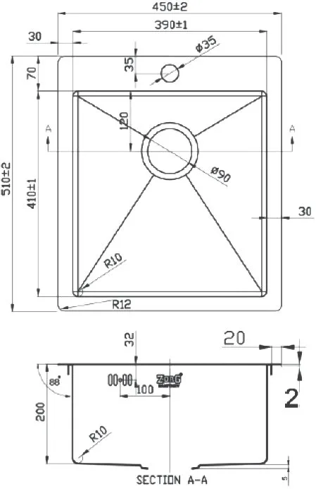 Мойка кухонная Zorg Light ZL R 450510 Sancos — официальный сайт