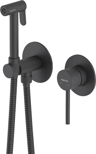 Гигиенический душ AQUATEK Европа AQ1319MB со смесителем, С ВНУТРЕННЕЙ ЧАСТЬЮ, матовый черный Sancos — официальный сайт