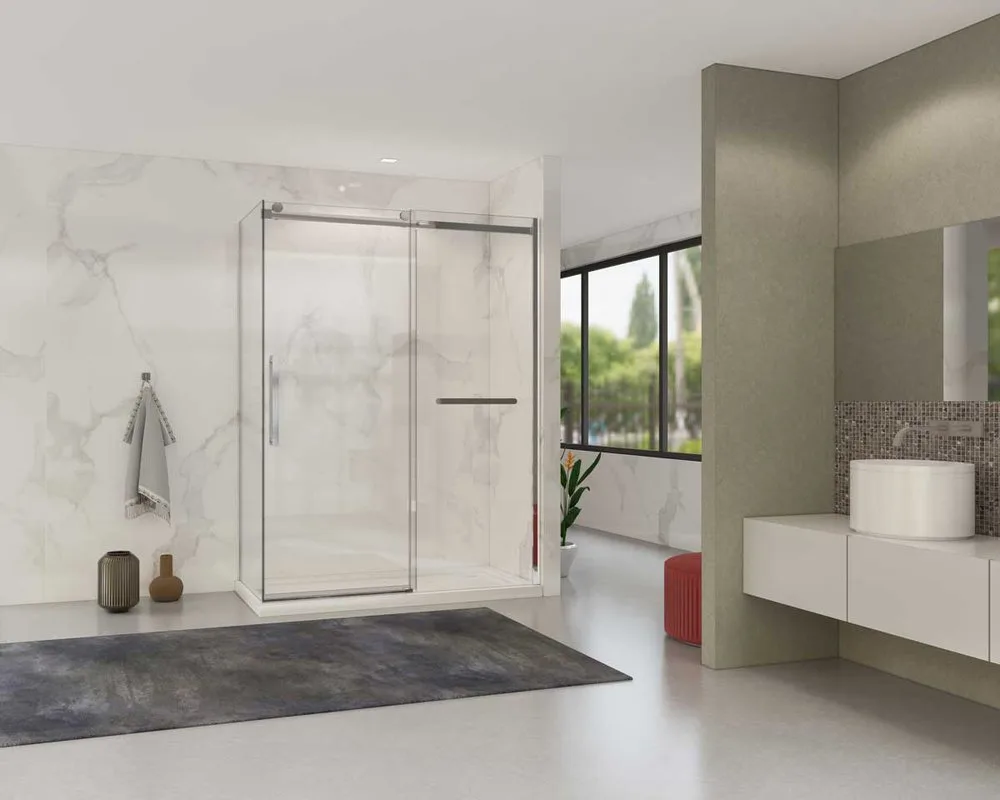 Душевой уголок Vincea Como Soft VSR-1CS9014CL 140x90 см профиль хром, стекло прозрачное Sancos — официальный сайт