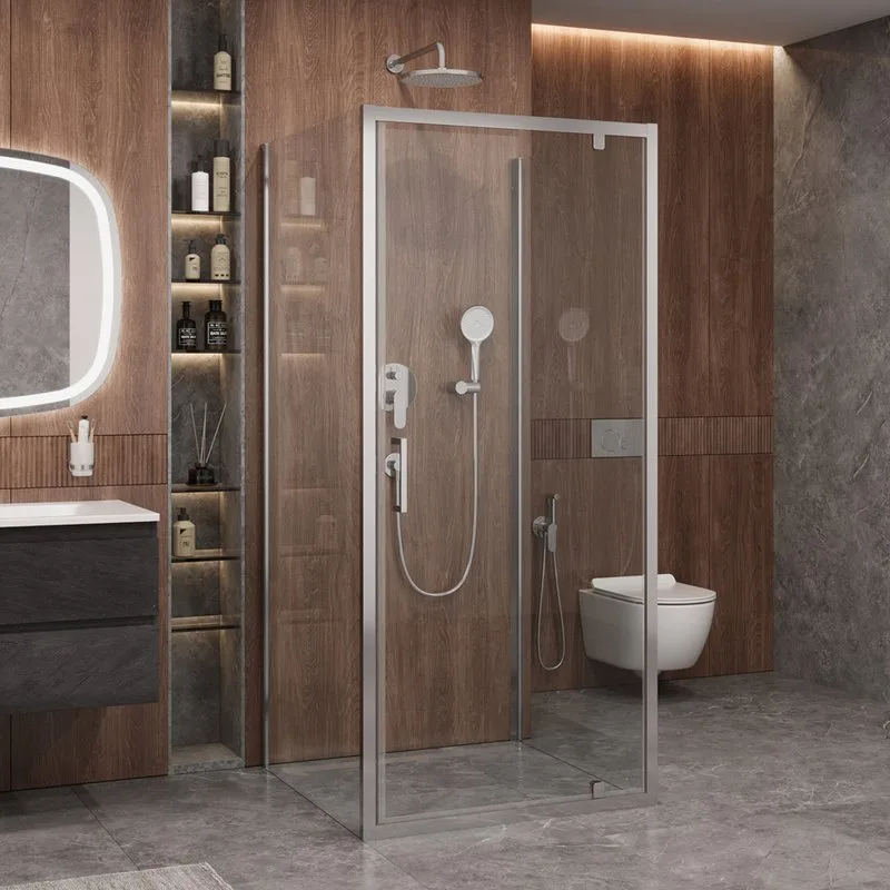 Душевой уголок Cezares Molveno BA2 90+90 C Cr IV 90х90 см, профиль хром, стекло прозрачное Sancos — официальный сайт