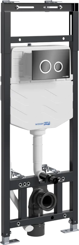 Система инсталляции для унитазов Wasserkraft Alme 15TLT.010.ME.PB01, с кнопкой смыва черной Sancos — официальный сайт