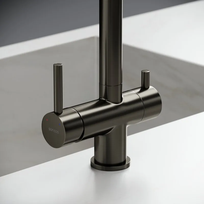 Смеситель для кухни Sancos Foster SC4014GG под фильтр, вороненая сталь Sancos — официальный сайт