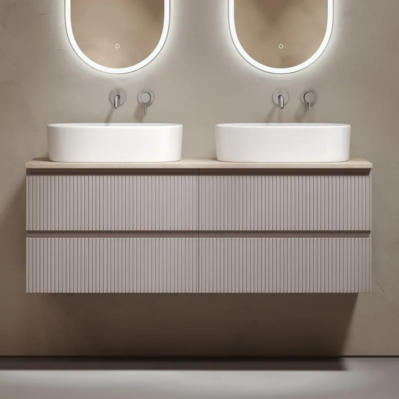 Тумба с раковиной Sancos Snob T 140 doha soft, столешница бежевая TT140A2, раковина CN6075 Sancos — официальный сайт
