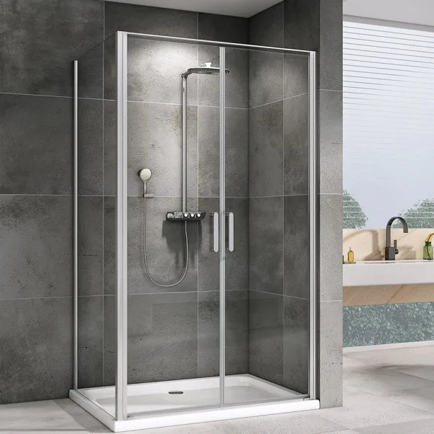 Душевой уголок Abber Sonnenstrand AG04100C-S100 100x100, профиль хром, стекло прозрачное Sancos — официальный сайт