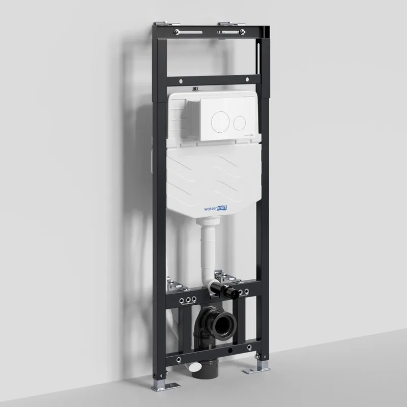 Система инсталляции для унитазов Wasserkraft Alme 15TLT.010.ME.WM02, с кнопкой смыва матовой белой Sancos — официальный сайт