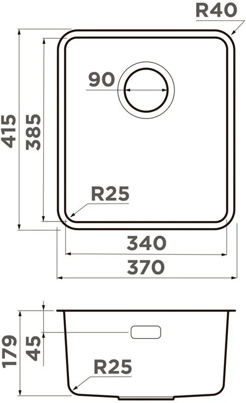Мойка кухонная Omoikiri Omi 37-U/I Ultra-GB графит Sancos — официальный сайт