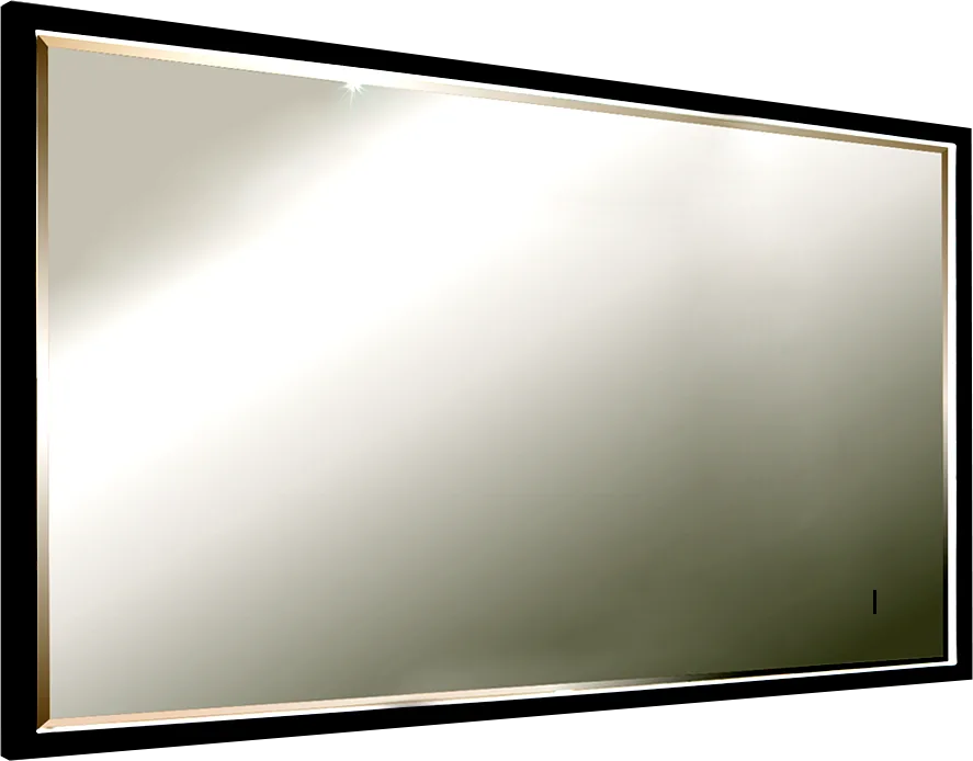 Зеркало Art&Max Aversa 120х70 черное, с LED-подсветкой, 6000К Sancos — официальный сайт