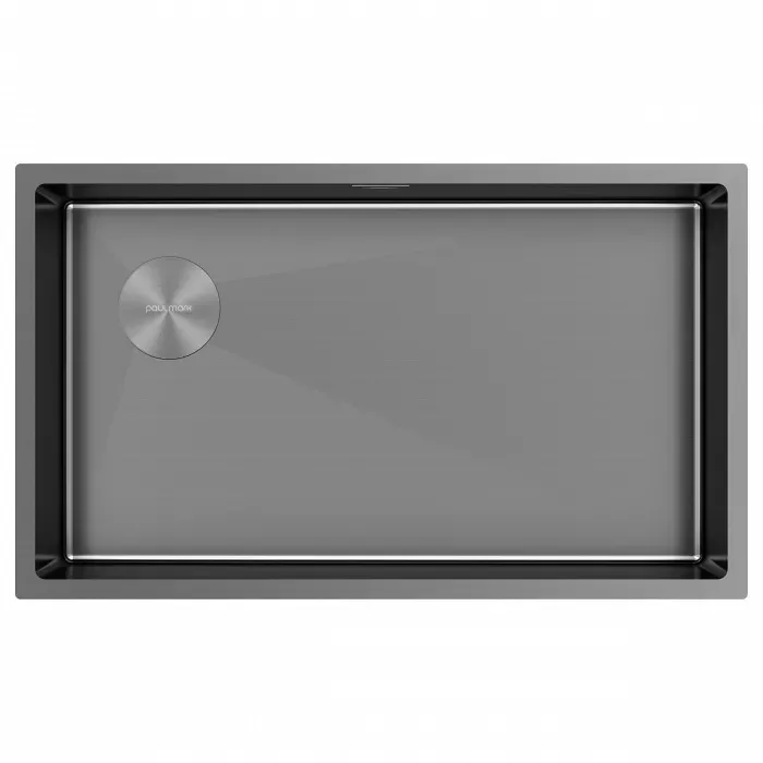 Мойка кухонная Paulmark NEXT-SKEW 74-L UNI PM887444-L-GM вороненая сталь Sancos — официальный сайт