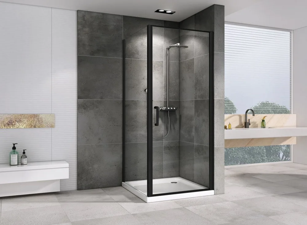 Душевой уголок Abber Sonnenstrand AG04090B-S75B 90x75, профиль черный, стекло прозрачное Sancos — официальный сайт