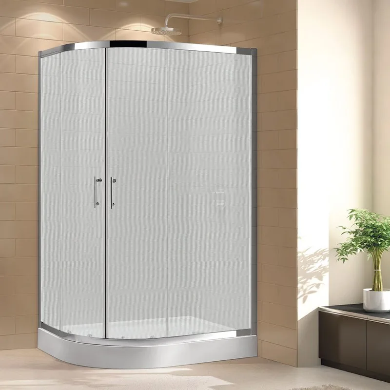Душевой уголок Cezares Eco O-RH-2 100x80, профиль хром, стекло текстурное Sancos — официальный сайт