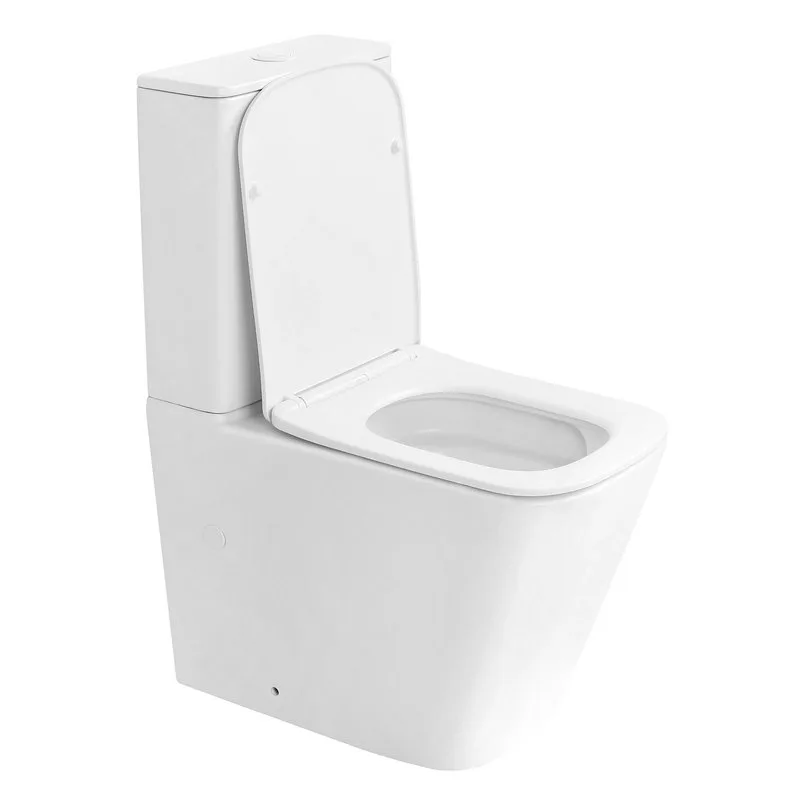 Унитаз-компакт напольный Abber Rechteck AC1210TMW безободковый, с микролифтом, белый матовый Sancos — официальный сайт