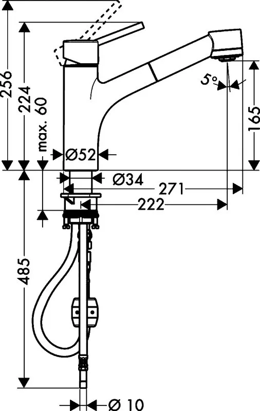 Смеситель для кухни Hansgrohe Talis S 32841000 Sancos — официальный сайт