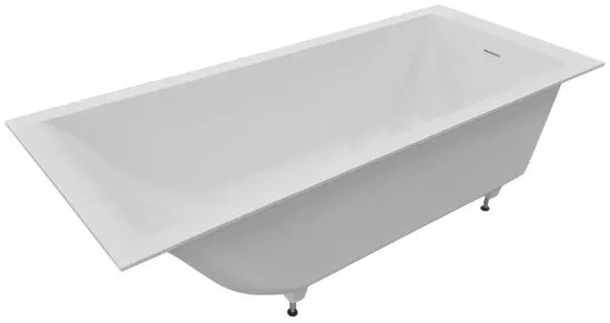 Ванна из искусственного камня Fontana Аура 170x70 см, пристенная, белая Sancos — официальный сайт
