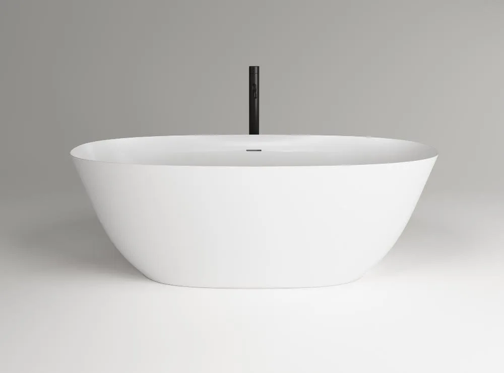 Ванна из искусственного камня Plumberia Selection Veloma 170x75 см, отдельностоящая, матовая белая,  Sancos — официальный сайт