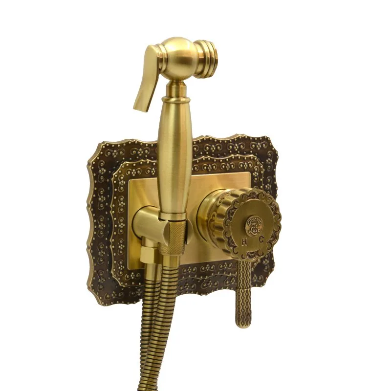 Гигиенический душ Bronze de Luxe 10136 со смесителем, С ВНУТРЕННЕЙ ЧАСТЬЮ, бронза Sancos — официальный сайт