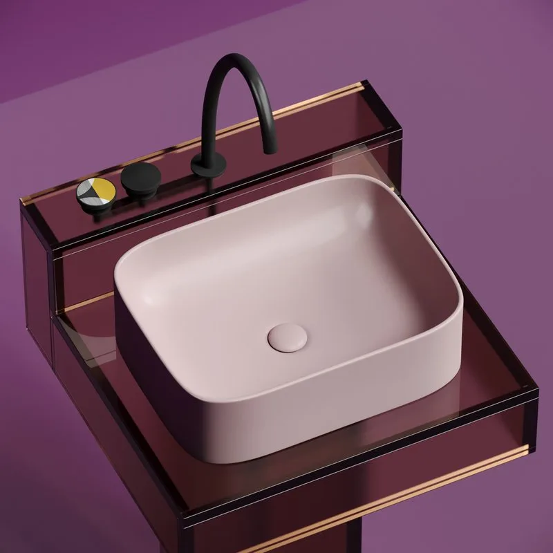 Накладная раковина Ceramicanova Element CN6052MP розовая матовая Sancos — официальный сайт