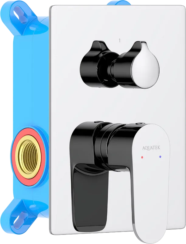 Встраиваемый смеситель AQUATEK Оберон AQ1246CR С ВНУТРЕННЕЙ ЧАСТЬЮ, хром Sancos — официальный сайт