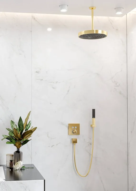 Термостатический смеситель встраиваемый Hansgrohe ShowerSelect 15763990, для душа, полированное золо Sancos — официальный сайт