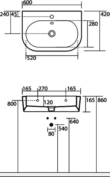 Накладная раковина Kerasan Flo 314201*1 Sancos — официальный сайт