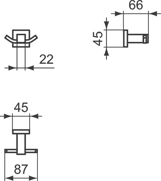Крючок Ideal Standard Iom Square E2193AA двойной Sancos — официальный сайт