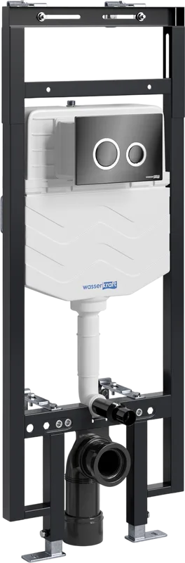 Система инсталляции для унитазов Wasserkraft Dinkel 58TLT.010.ME.PB01, с кнопкой смыва черной Sancos — официальный сайт