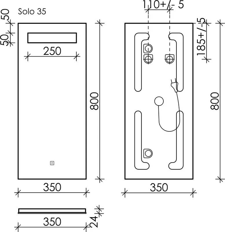 Зеркало Sancos Solo SL35 35 см Sancos — официальный сайт