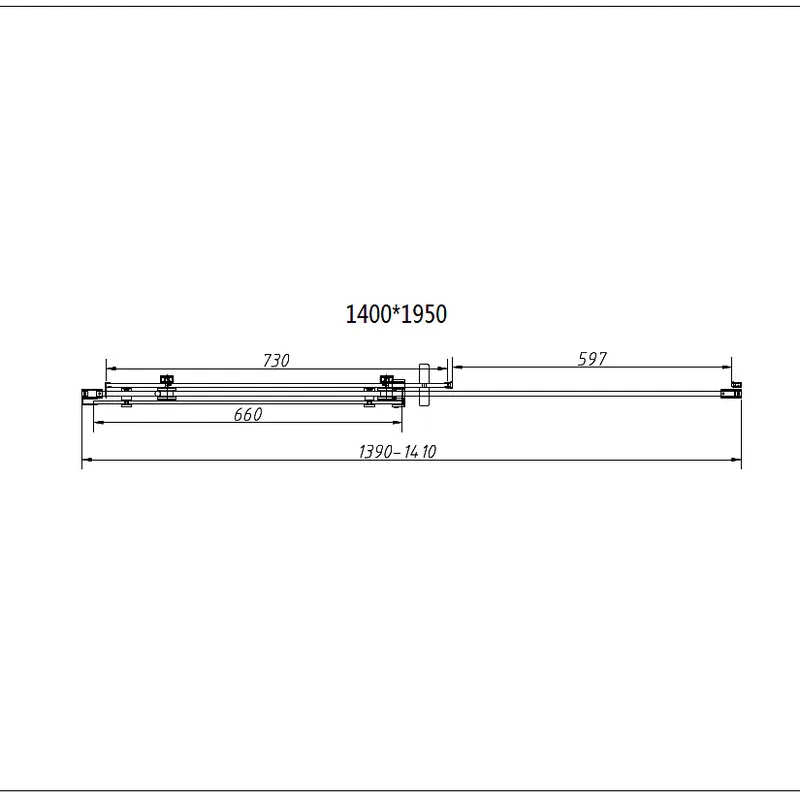 Душевая дверь в нишу Vincea Como-N VDS-4CN140CGB 140 см, профиль черный матовый, стекло тонированное Sancos — официальный сайт