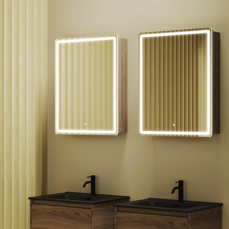 Зеркало-шкаф Sancos Mirror 60 с подсветкой, дуб чарльстон Sancos — официальный сайт