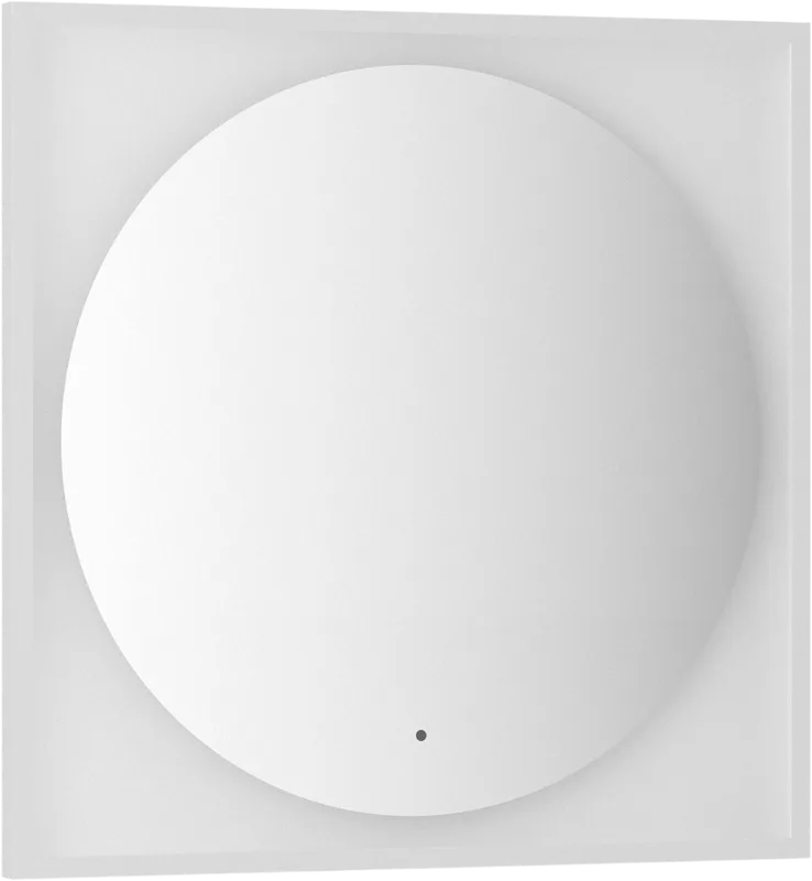 Зеркало Defesto Eclipse DF 2228R 80х80 белая рама, с LED-подсветкой, 4500К, инфракрасный выключатель