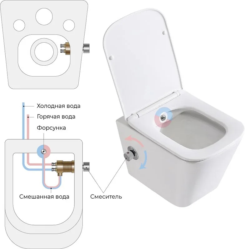 Унитаз подвесной BelBagno Due BB3103CHR-BS/SC Sancos — официальный сайт