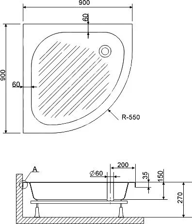 Поддон для душа RGW B/CL-S-A 16180499-51 90x90 Sancos — официальный сайт