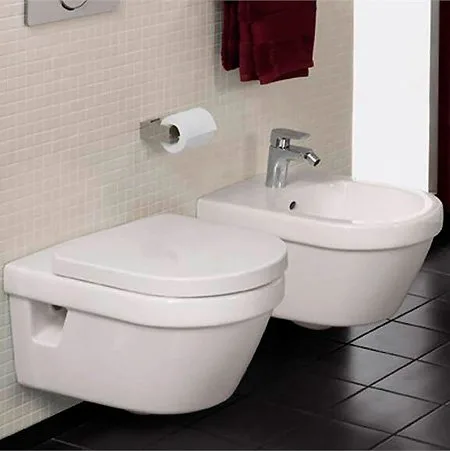 Крышка-сиденье Villeroy & Boch Omnia Architectura 98M9 C101 с микролифтом, петли хром Sancos — официальный сайт