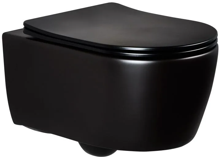 Унитаз подвесной Splendy Pride PR10152VTYBM безободковый, с микролифтом, черный матовый Sancos — официальный сайт